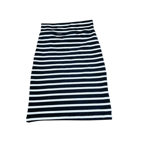 Soho‎ Lady Los Angeles Grey Knee length Slim pencil Skirt Size Pl Stripe - Picture 3 of 8
